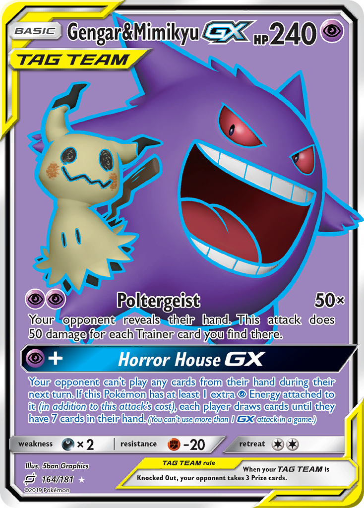 Gengar & Mimikyu GX (164/181) [Sun & Moon: Team Up] | Gam3 Escape