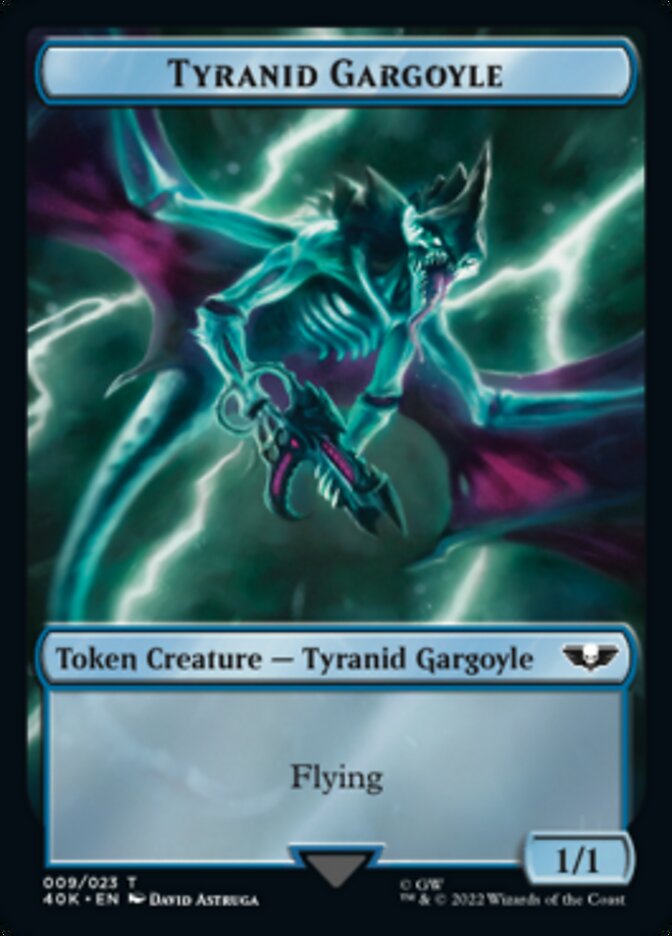 Tyranid (017) // Tyranid Gargoyle Double-sided Token (Surge Foil) [Universes Beyond: Warhammer 40,000 Tokens] | Gam3 Escape