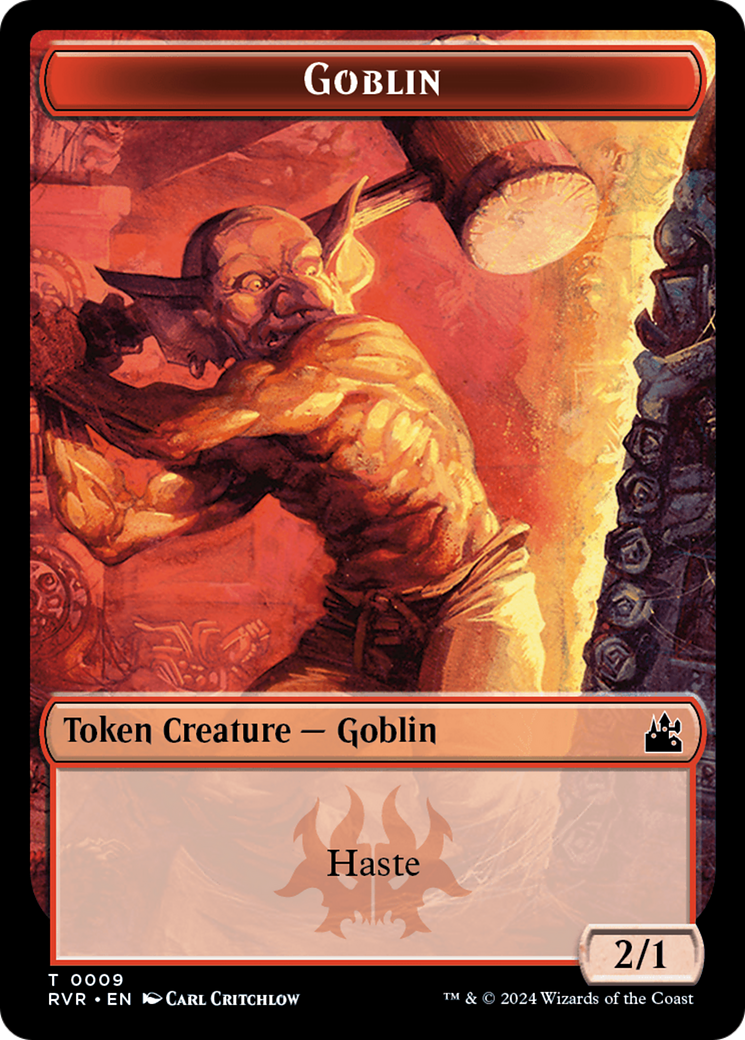 Goblin (0008) // Goblin (0009) Double-Sided Token [Ravnica Remastered Tokens] | Gam3 Escape