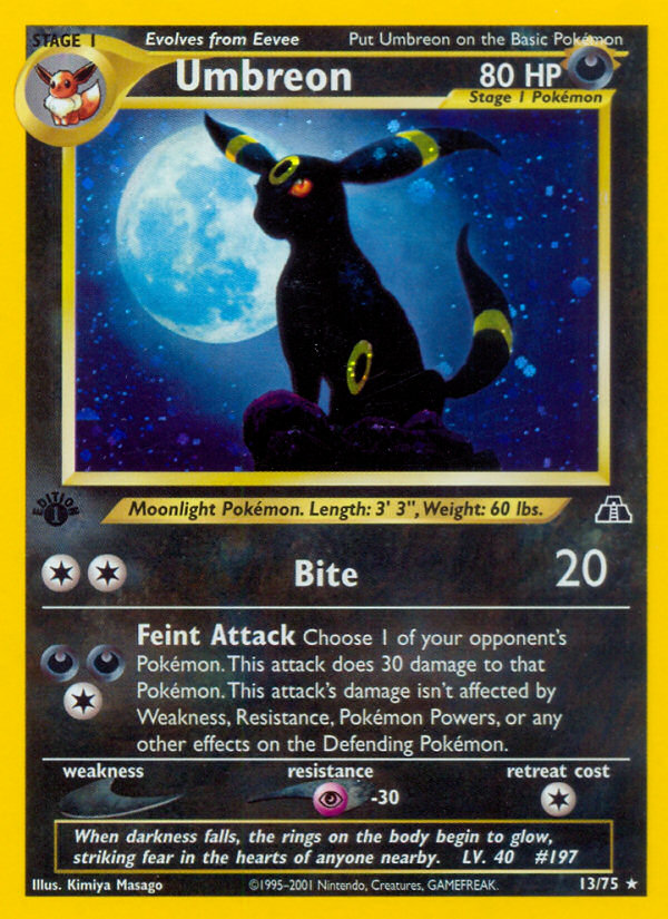 Umbreon (13/75) [Neo Discovery 1st Edition] | Gam3 Escape