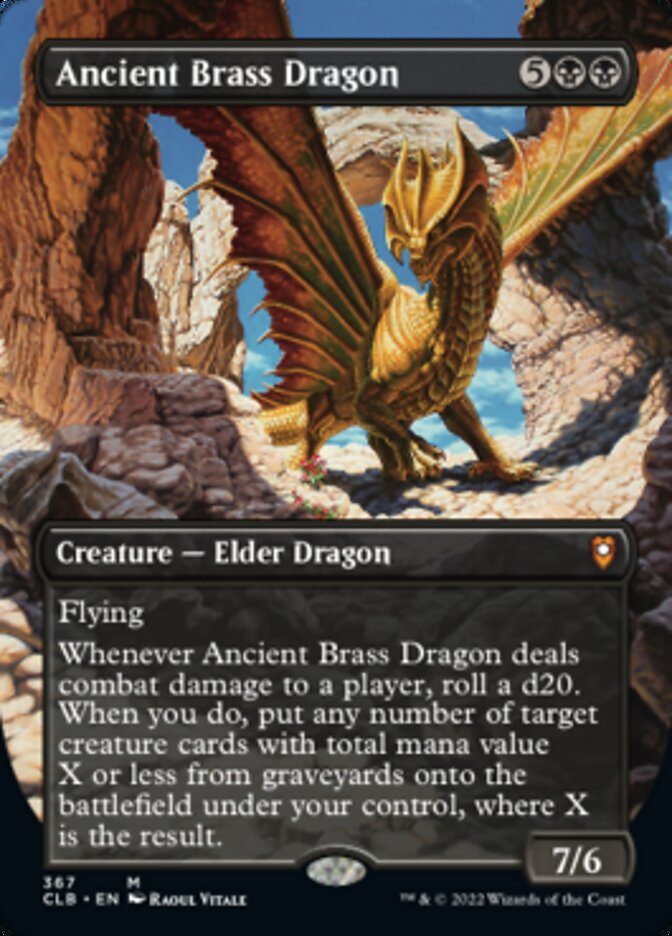 Ancient Brass Dragon (Borderless Alternate Art) [Commander Legends: Battle for Baldur's Gate] | Gam3 Escape