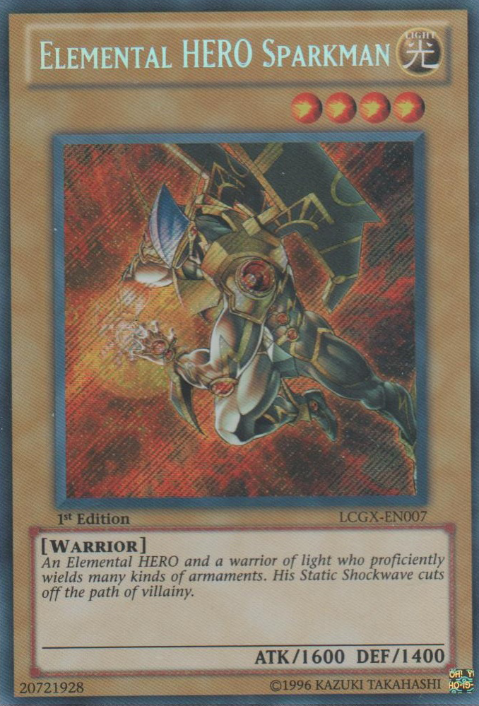 Elemental HERO Sparkman (Alternate Art) [LCGX-EN007] Secret Rare | Gam3 Escape