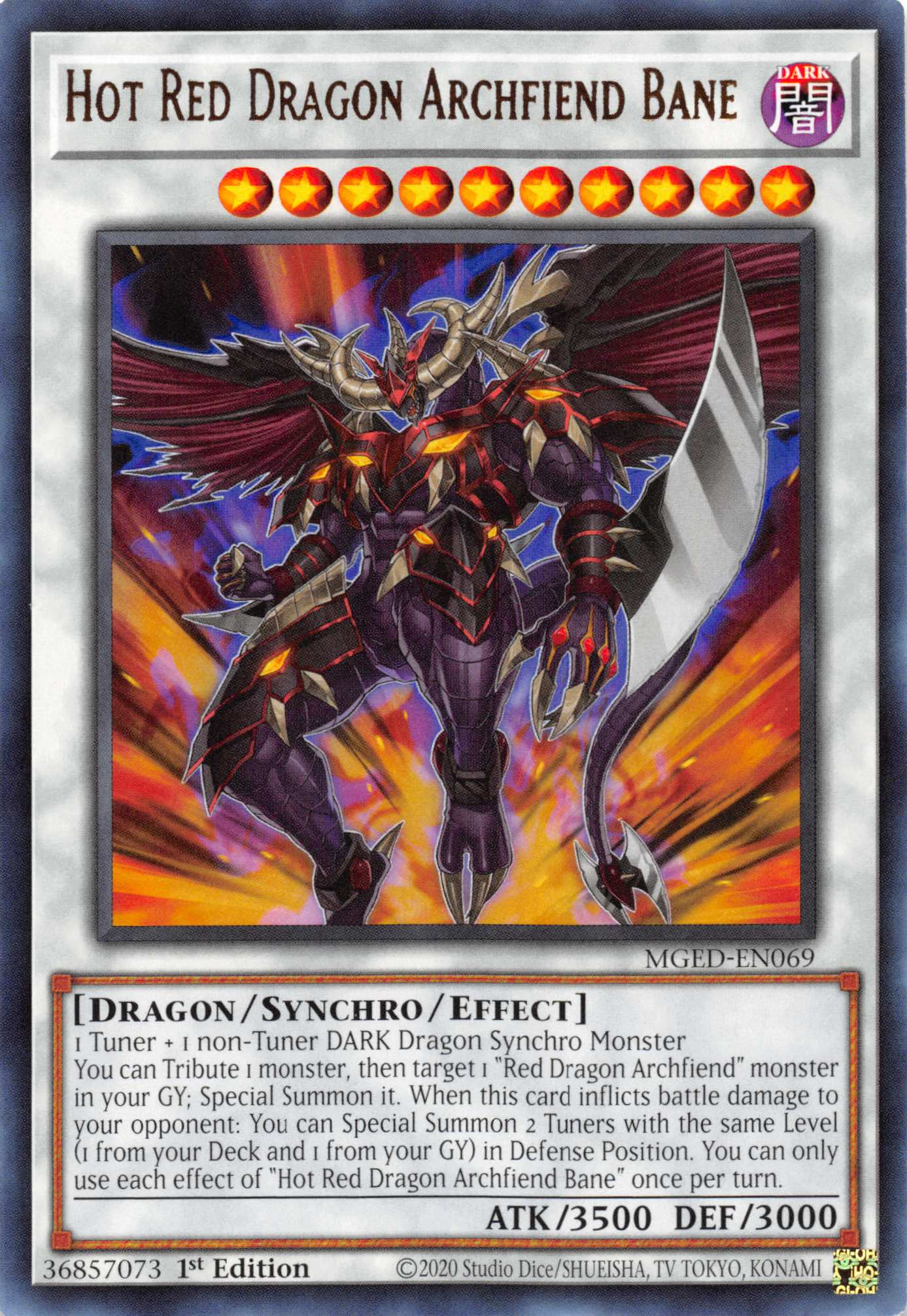 Hot Red Dragon Archfiend Bane [MGED-EN069] Rare | Gam3 Escape