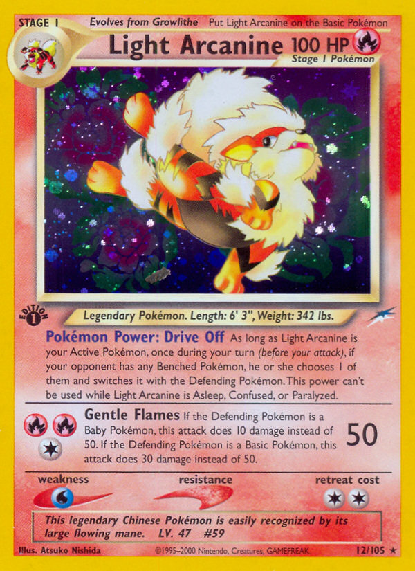 Light Arcanine (12/105) [Neo Destiny 1st Edition] | Gam3 Escape