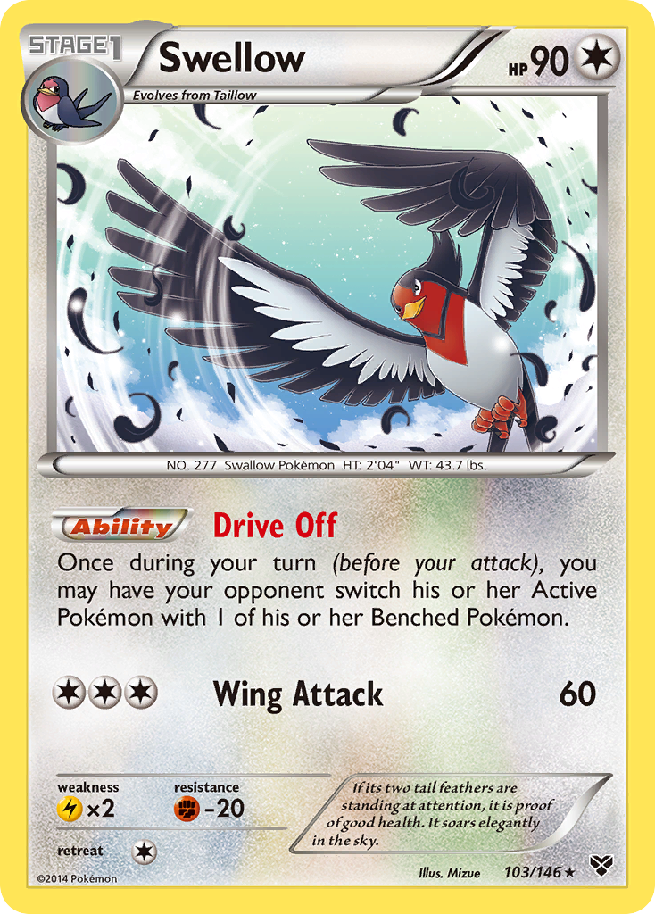 Swellow (103/146) [XY: Base Set] | Gam3 Escape