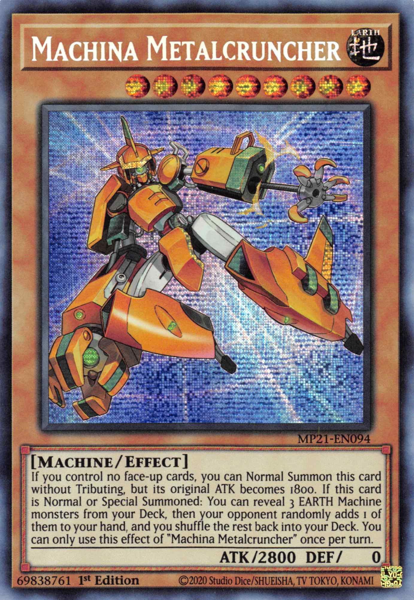 Machina Metalcruncher [MP21-EN094] Prismatic Secret Rare | Gam3 Escape