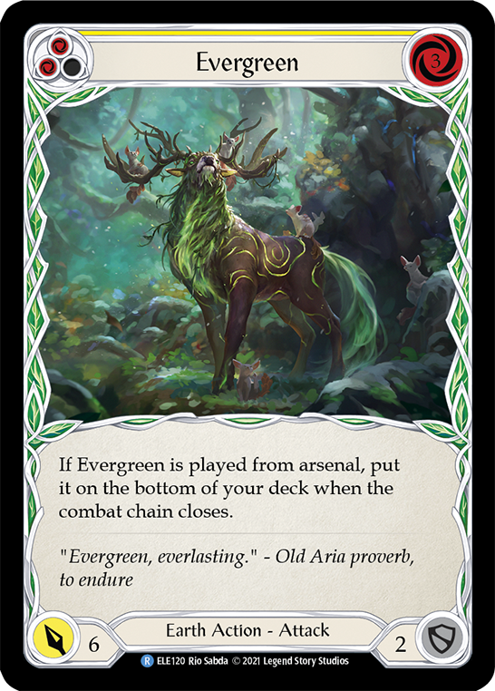 Evergreen (Yellow) [ELE120] (Tales of Aria)  1st Edition Rainbow Foil | Gam3 Escape