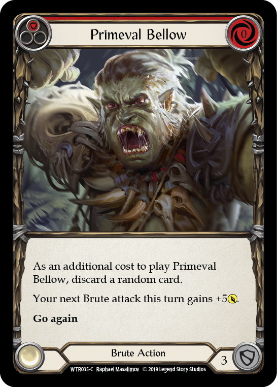 Primeval Bellow (Red) [WTR035-C] Alpha Print Rainbow Foil | Gam3 Escape