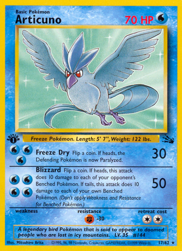 Articuno (17/62) [Fossil 1st Edition] | Gam3 Escape