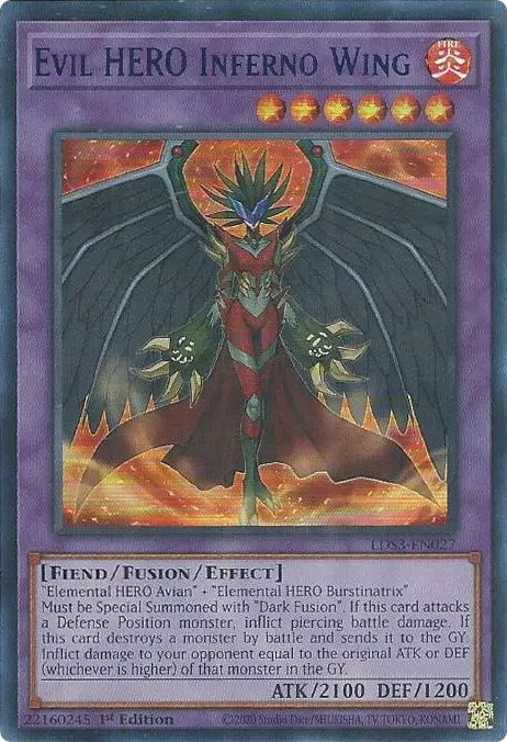 Evil HERO Inferno Wing (Blue) [LDS3-EN027] Ultra Rare | Gam3 Escape