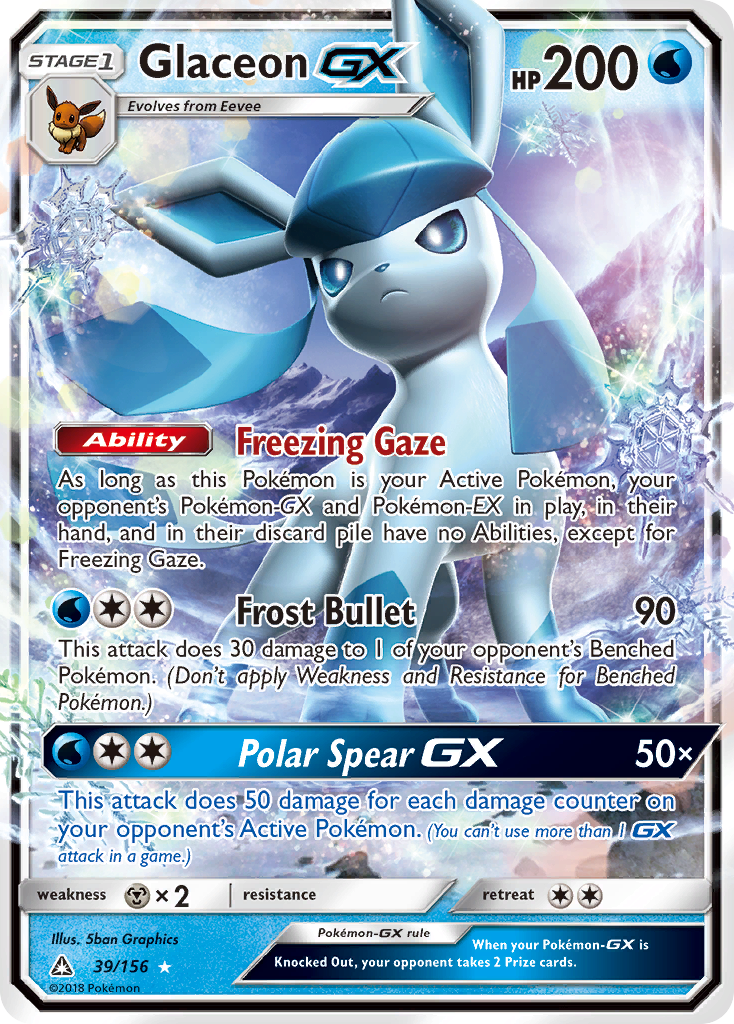 Glaceon GX (39/156) [Sun & Moon: Ultra Prism] | Gam3 Escape