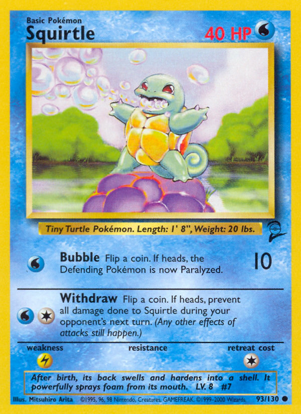 Squirtle (93/130) [Base Set 2] | Gam3 Escape