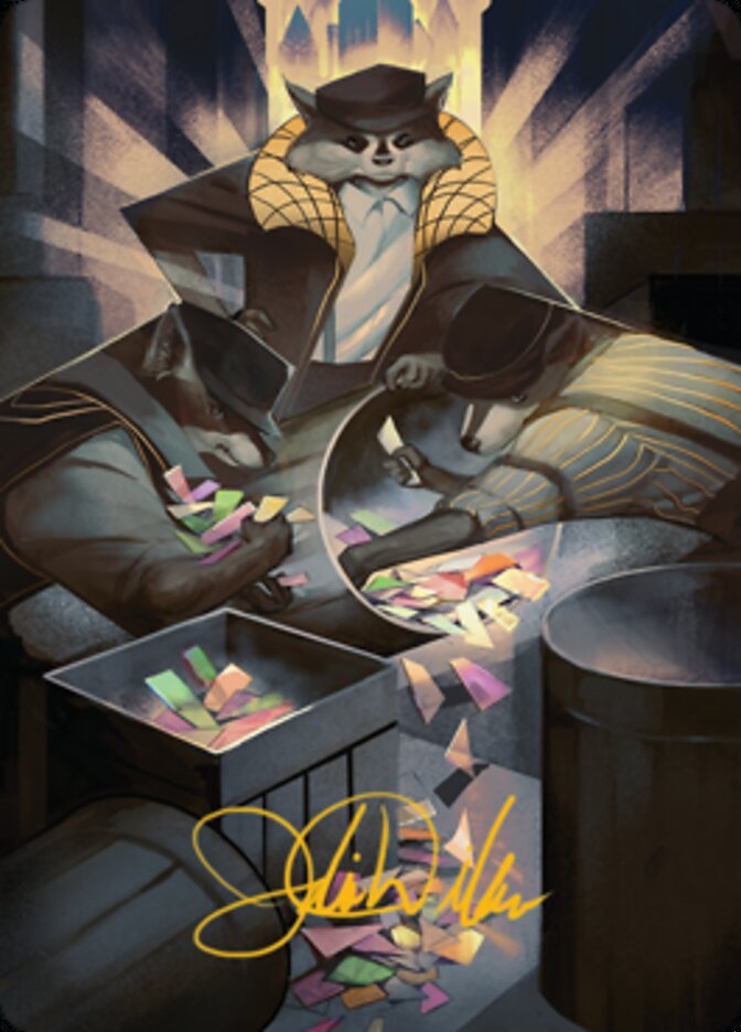 Masked Bandits Art Card (Gold-Stamped Signature) [Streets of New Capenna Art Series] | Gam3 Escape