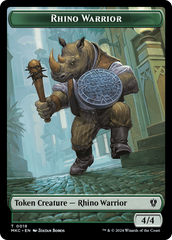 Thopter // Rhino Warrior Double-Sided Token [Murders at Karlov Manor Commander Tokens] | Gam3 Escape