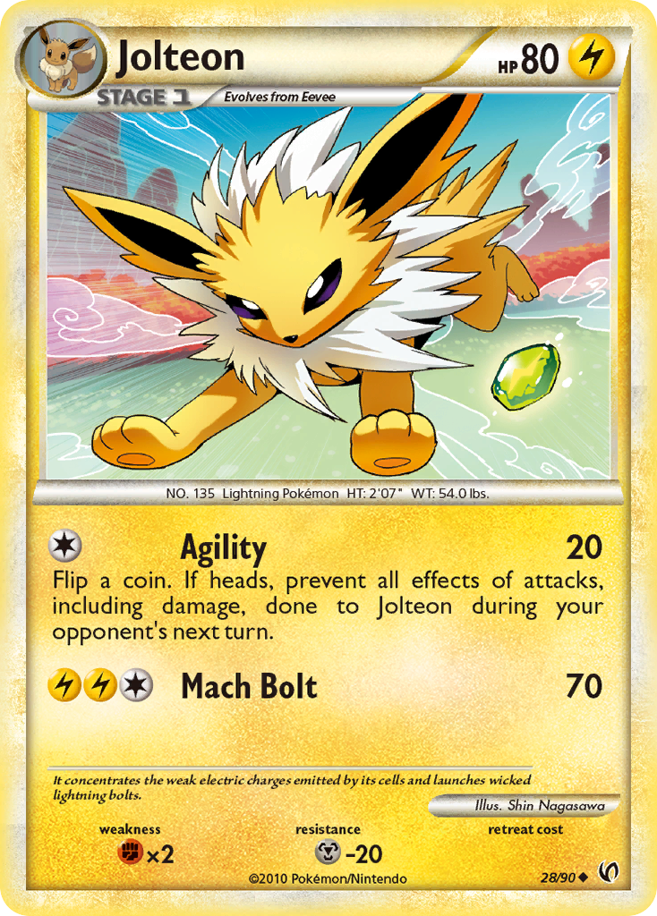 Jolteon (28/90) [HeartGold & SoulSilver: Undaunted] | Gam3 Escape