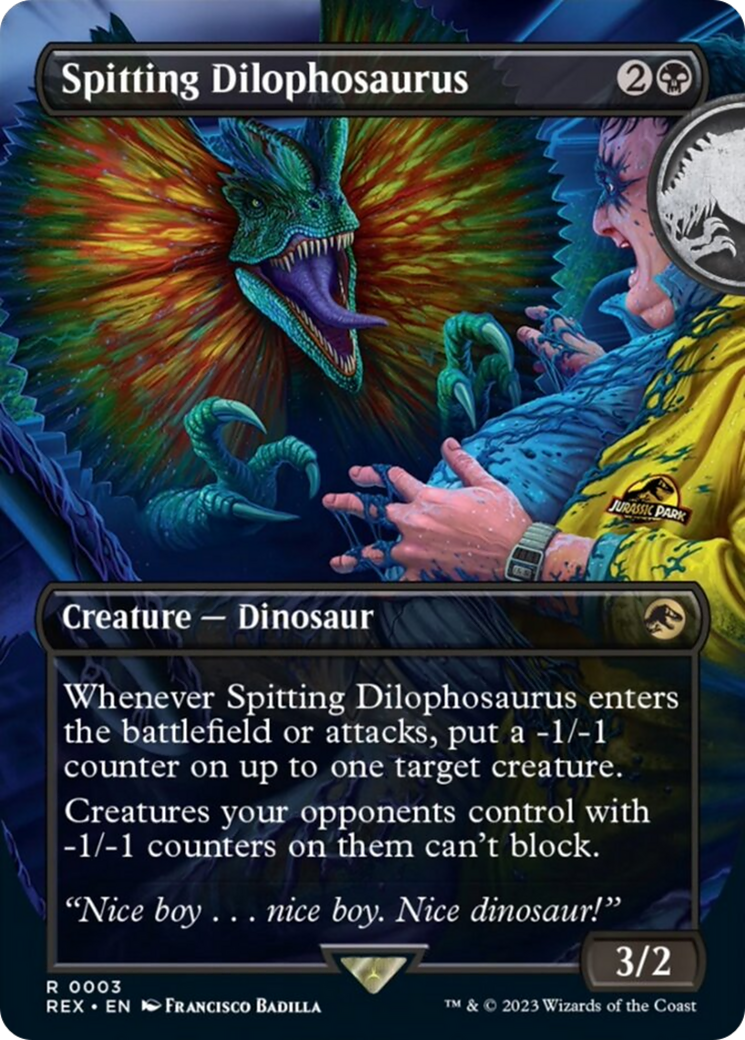 Spitting Dilophosaurus (Borderless) [Jurassic World Collection] | Gam3 Escape
