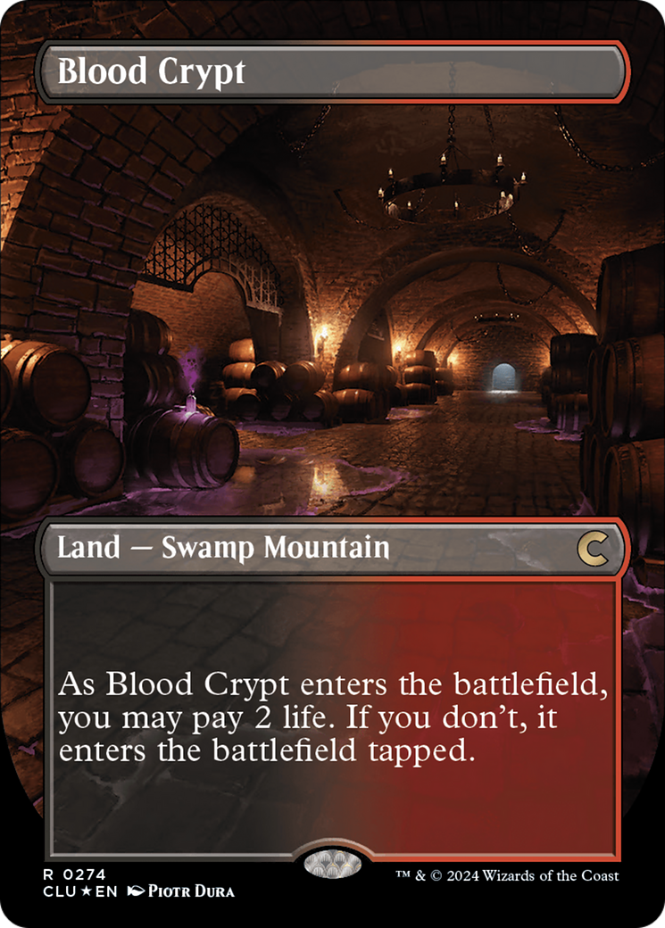 Blood Crypt (Borderless) [Ravnica: Clue Edition] | Gam3 Escape