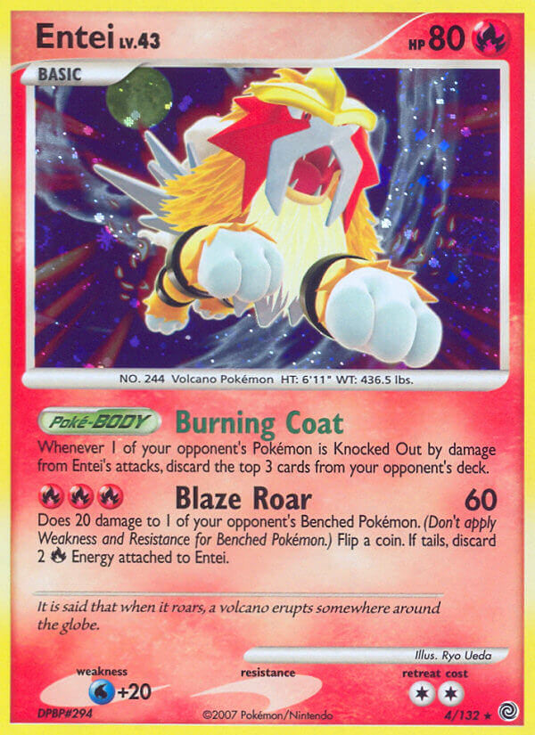 Entei (4/132) (Cracked Ice Holo) [Diamond & Pearl: Secret Wonders] | Gam3 Escape