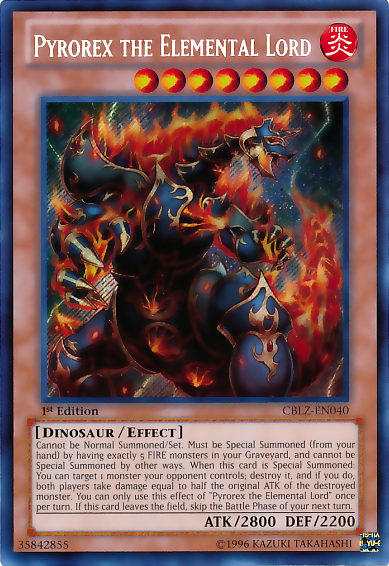 Pyrorex the Elemental Lord [CBLZ-EN040] Secret Rare | Gam3 Escape