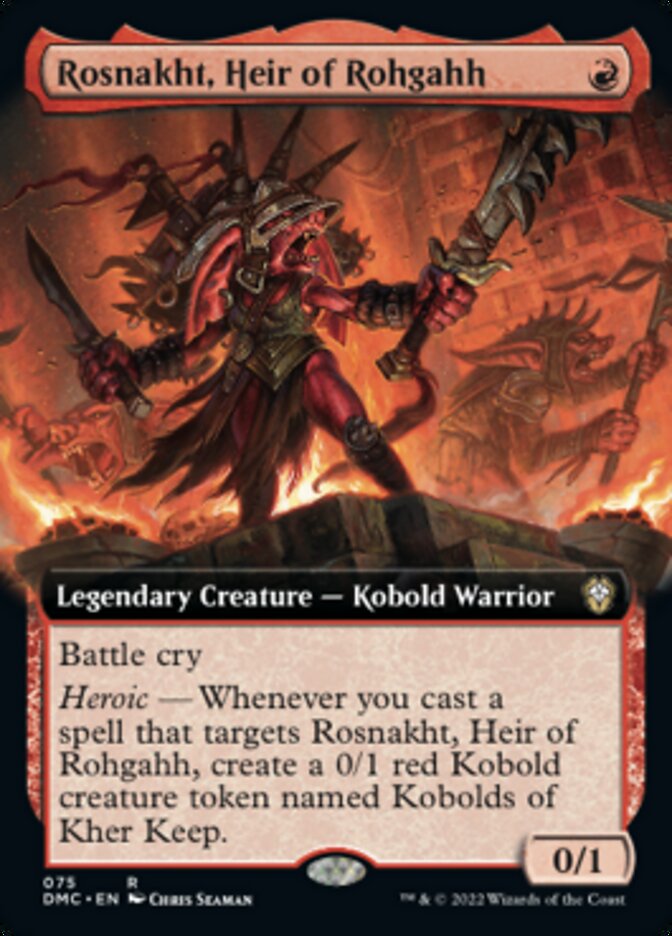 Rosnakht, Heir of Rohgahh (Extended Art) [Dominaria United Commander] | Gam3 Escape