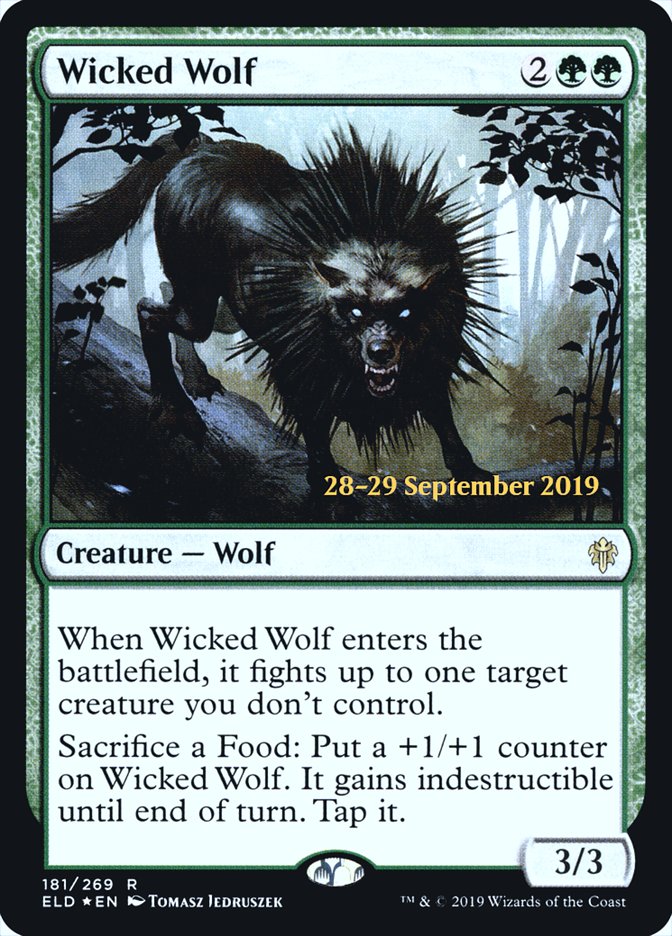 Wicked Wolf  [Throne of Eldraine Prerelease Promos] | Gam3 Escape