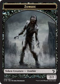 Zombie // Shapeshifter Double-sided Token [Commander 2018 Tokens] | Gam3 Escape