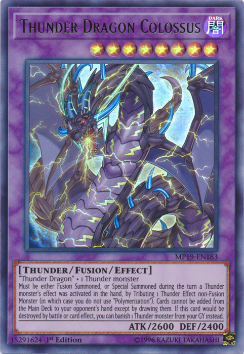 Thunder Dragon Colossus [MP19-EN183] Ultra Rare | Gam3 Escape