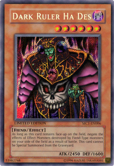 Dark Ruler Ha Des [MC1-EN006] Secret Rare | Gam3 Escape