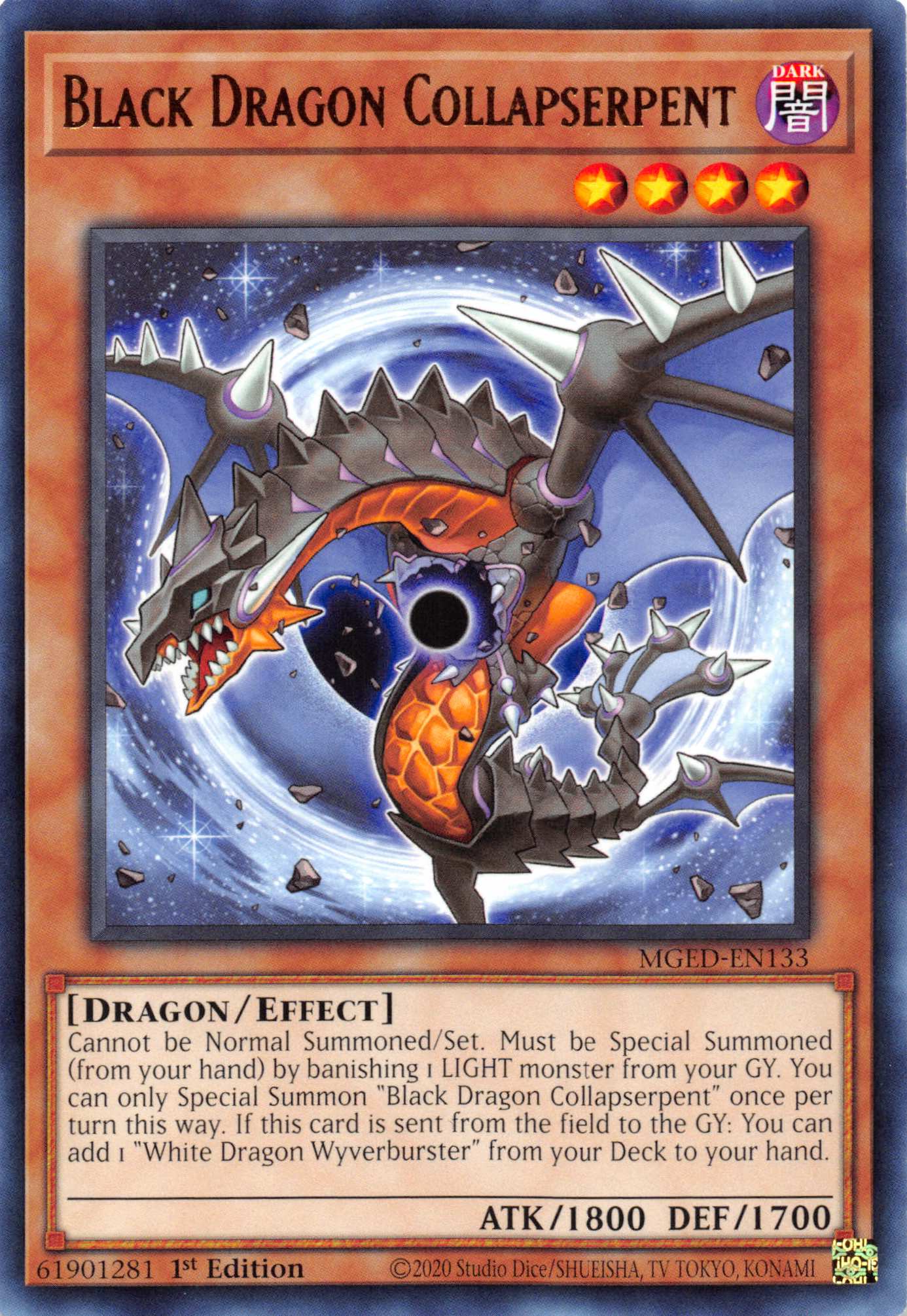 Black Dragon Collapserpent [MGED-EN133] Rare | Gam3 Escape