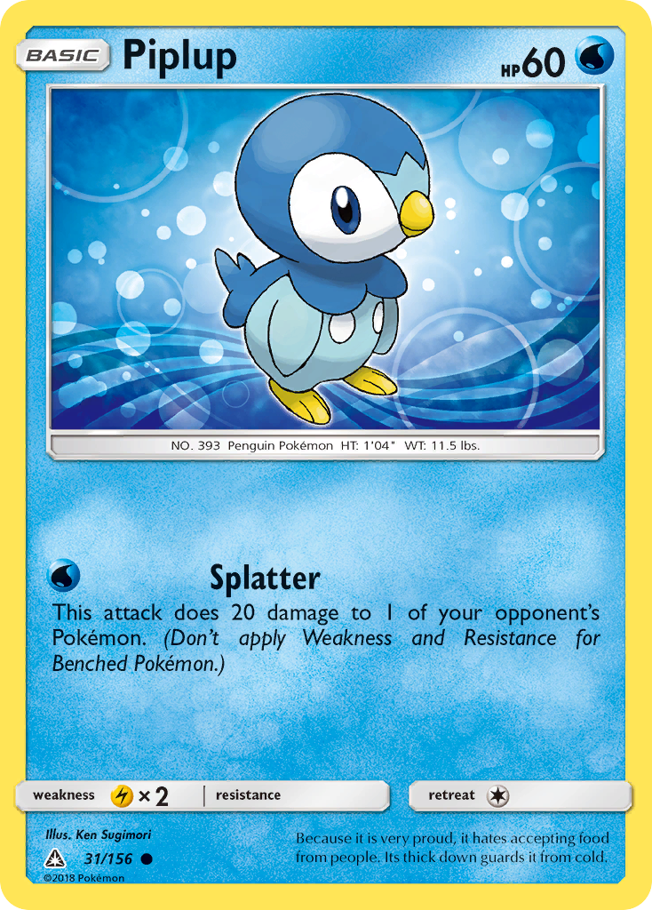 Piplup (31/156) [Sun & Moon: Ultra Prism] | Gam3 Escape