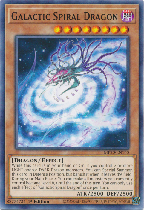 Galactic Spiral Dragon [MP20-EN160] Common | Gam3 Escape