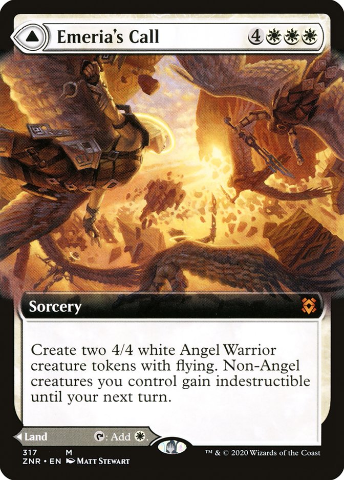 Emeria's Call // Emeria, Shattered Skyclave (Extended Art) [Zendikar Rising] | Gam3 Escape