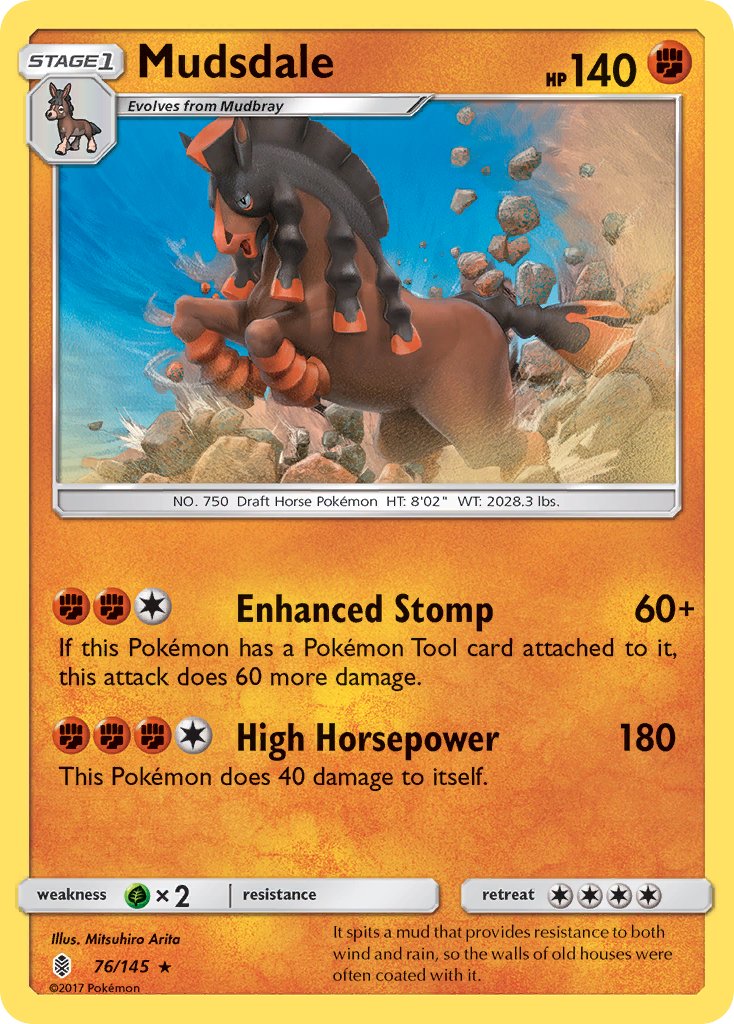 Mudsdale (76/145) (Prerelease Kit Exclusive) (Theme Deck Exclusive) [Sun & Moon: Guardians Rising] | Gam3 Escape