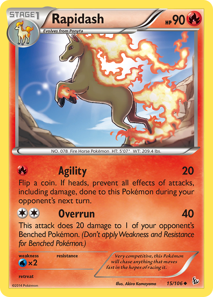 Rapidash (15/106) [XY: Flashfire] | Gam3 Escape