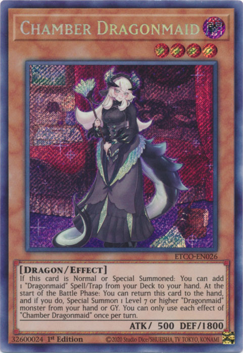 Chamber Dragonmaid [ETCO-EN026] Secret Rare | Gam3 Escape