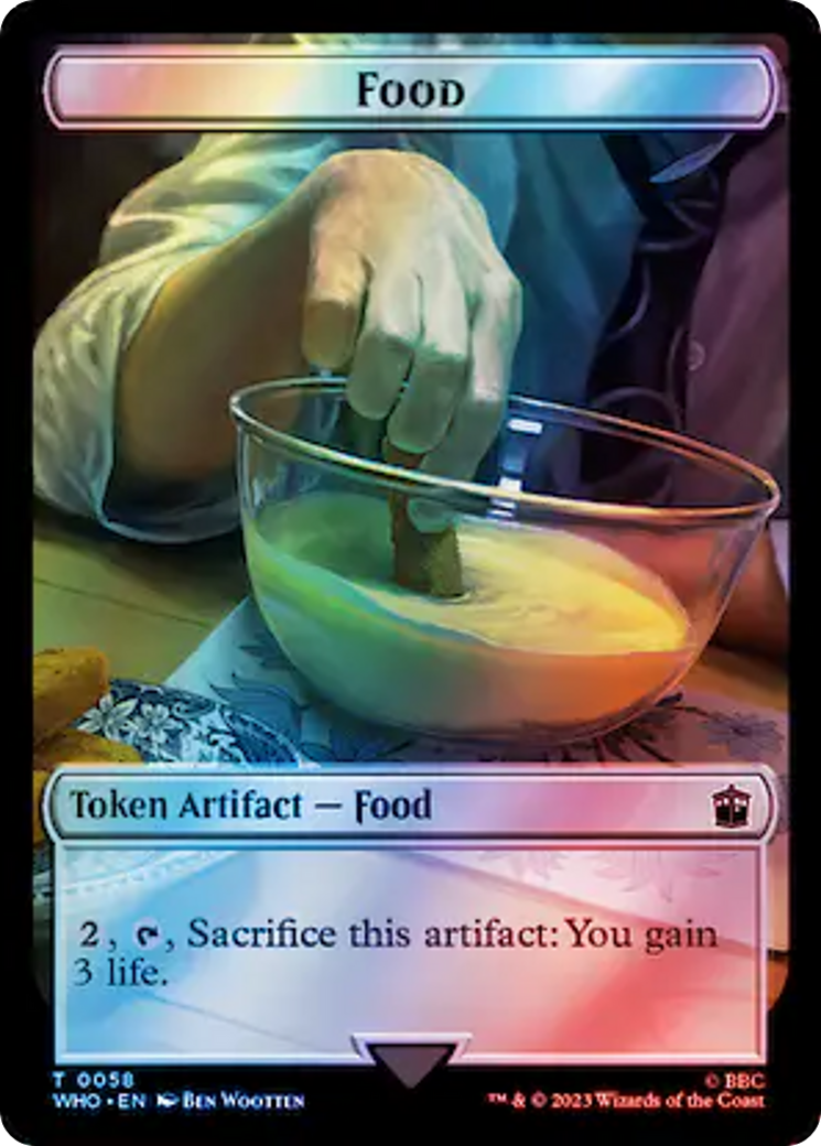 Alien Angel // Food (0058) Double-Sided Token (Surge Foil) [Doctor Who Tokens] | Gam3 Escape