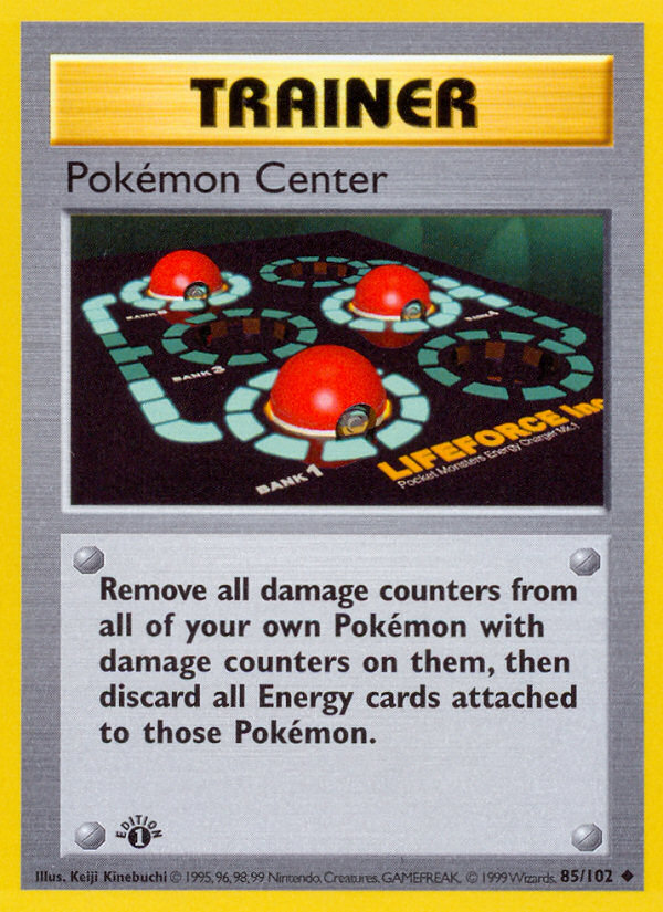 Pokemon Center (85/102) (Shadowless) [Base Set 1st Edition] | Gam3 Escape