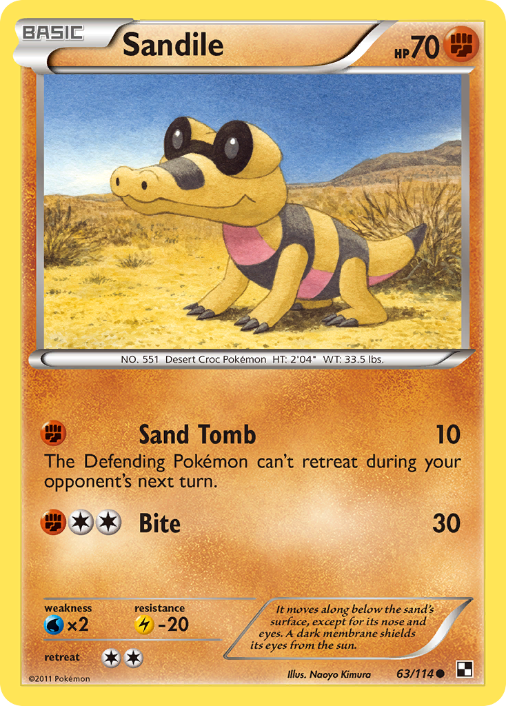 Sandile (63/114) [Black & White: Base Set] | Gam3 Escape