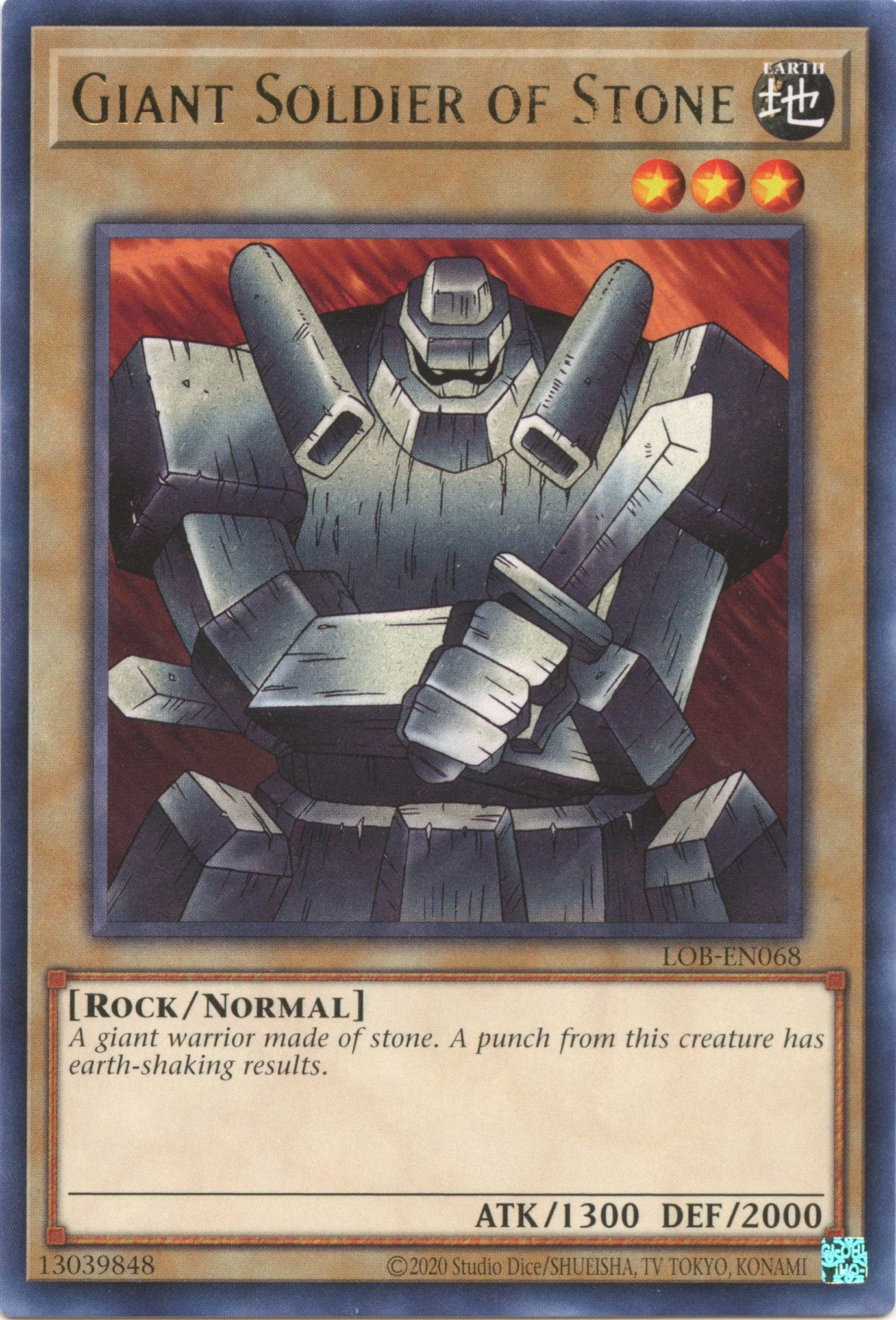 Giant Soldier of Stone (25th Anniversary) [LOB-EN068] Rare | Gam3 Escape