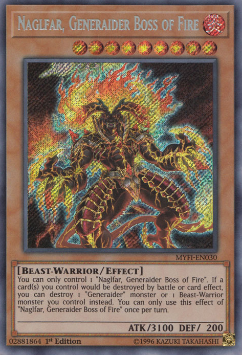 Naglfar, Generaider Boss of Fire [MYFI-EN030] Secret Rare | Gam3 Escape