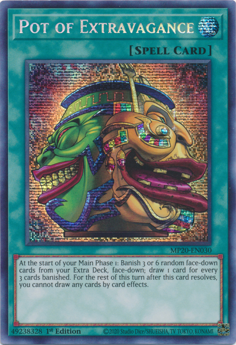 Pot of Extravagance [MP20-EN030] Prismatic Secret Rare | Gam3 Escape