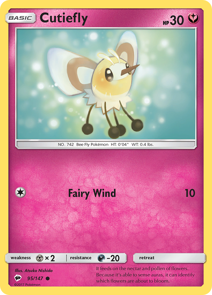 Cutiefly (95/147) [Sun & Moon: Burning Shadows] | Gam3 Escape