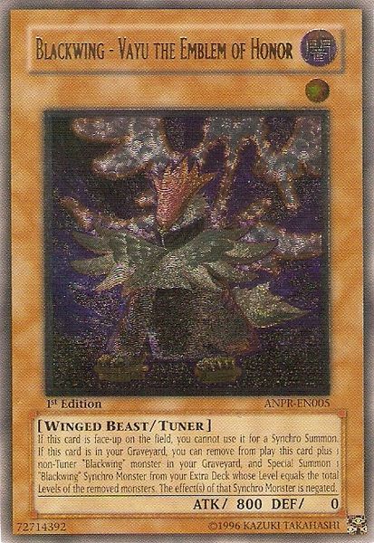 Blackwing - Vayu the Emblem of Honor (UTR) [ANPR-EN005] Ultimate Rare | Gam3 Escape