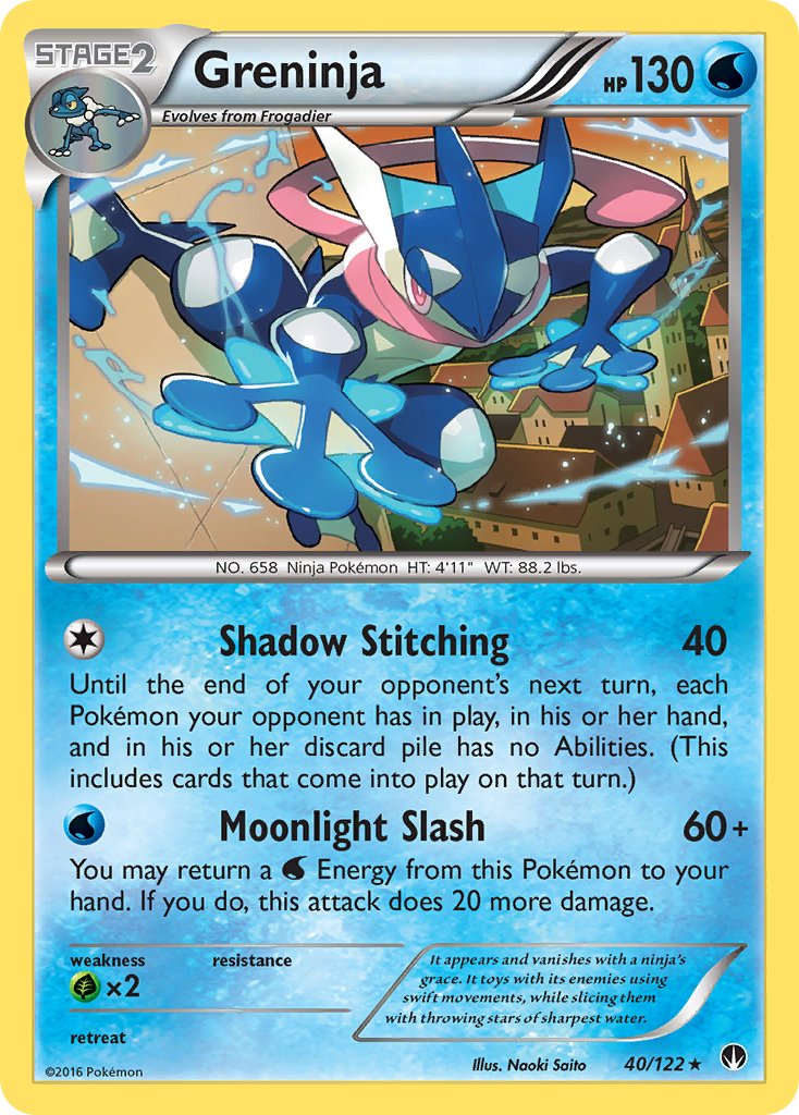 Greninja (40/122) (Theme Deck Exclusive) [XY: BREAKpoint] | Gam3 Escape