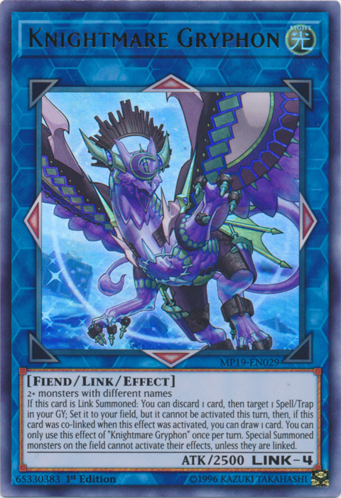 Knightmare Gryphon [MP19-EN029] Ultra Rare | Gam3 Escape