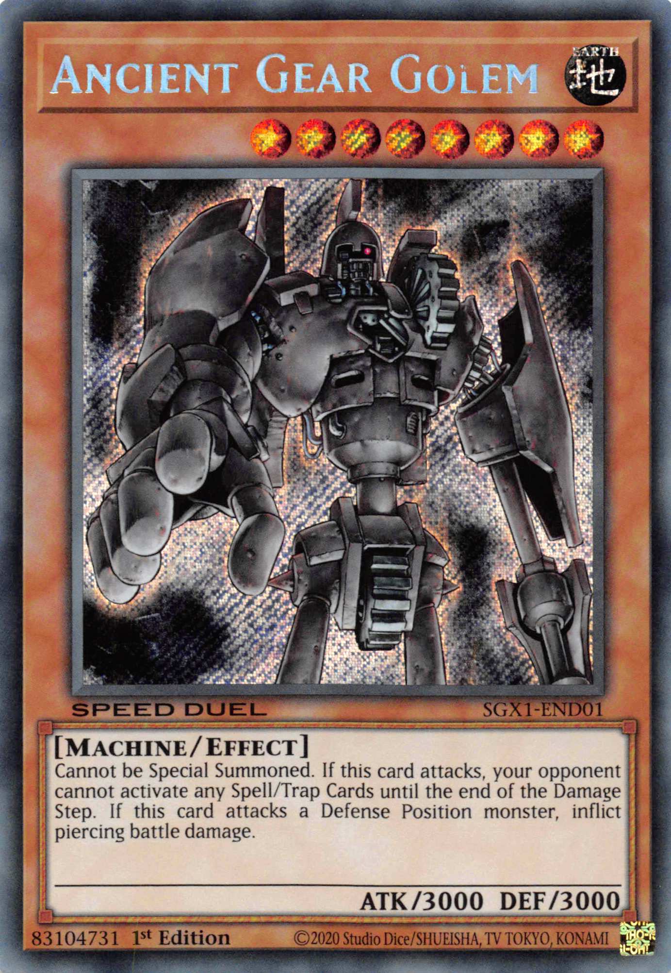 Ancient Gear Golem [SGX1-END01] Secret Rare | Gam3 Escape