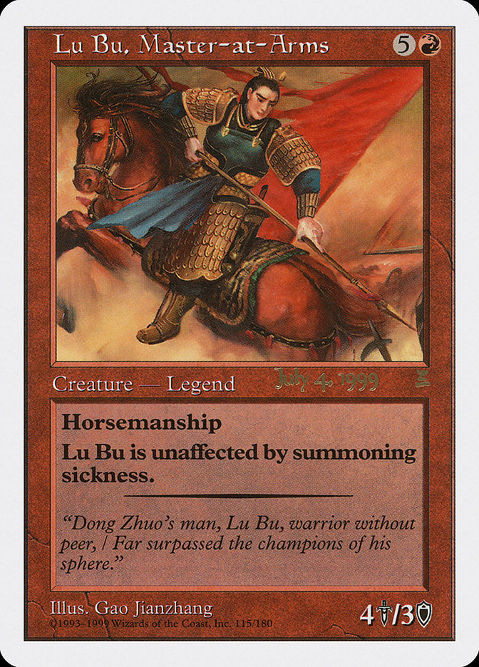 Lu Bu, Master-at-Arms (July 4, 1999) [Portal Three Kingdoms Promos] | Gam3 Escape