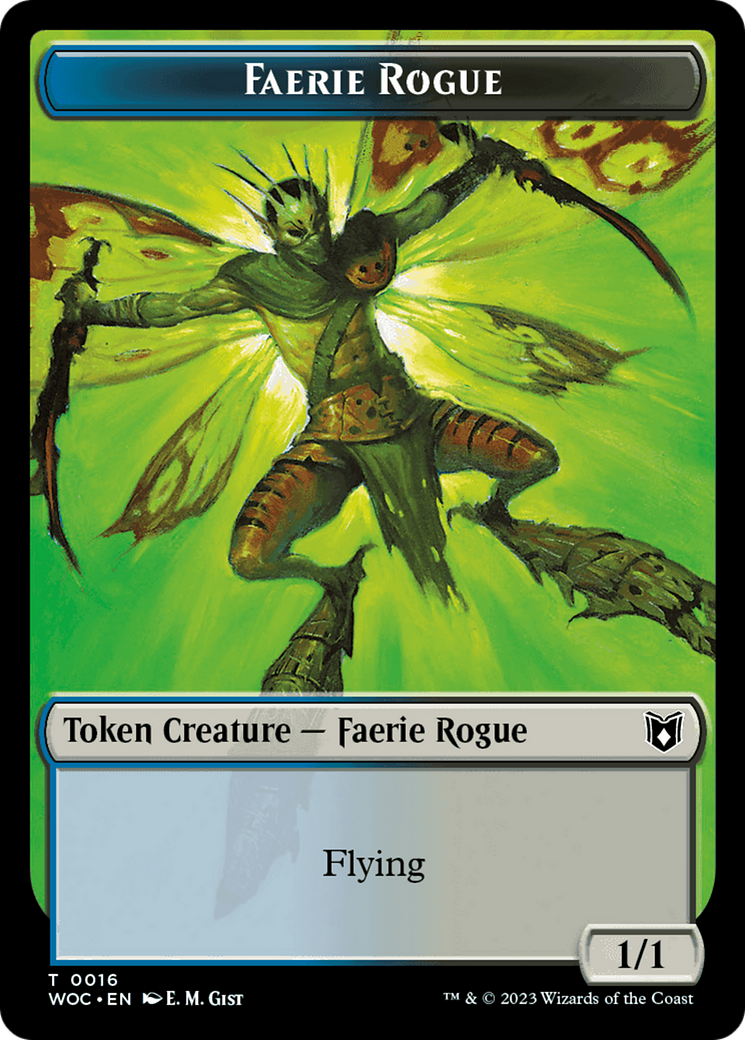 Faerie Rogue // Copy (0016) Double-Sided Token [Wilds of Eldraine Commander Tokens] | Gam3 Escape