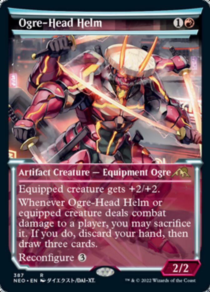 Ogre-Head Helm (Showcase Soft Glow) [Kamigawa: Neon Dynasty] | Gam3 Escape