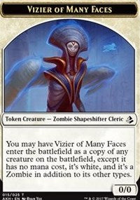 Vizier of Many Faces // Zombie Token [Amonkhet Tokens] | Gam3 Escape